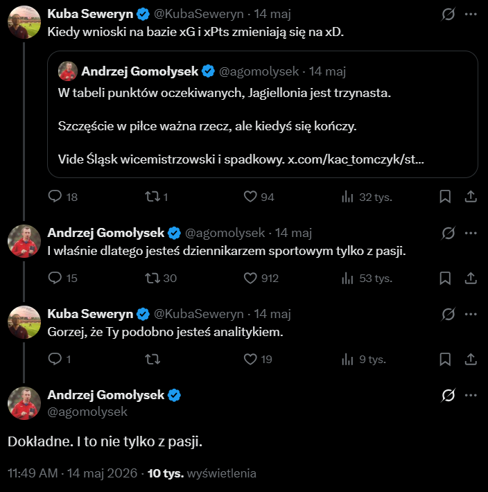 DWIE RIPOSTY Andrzeja Gomołyska na wpisy Kuby Seweryna xD
